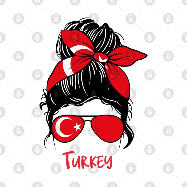 Turkey girl, Turkey Flag, Turkey gift heritage, Turkish girlfriend, by JayD World