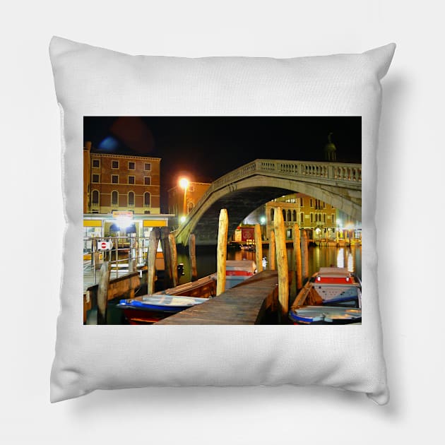 Venice  bridge Pillow by terezadelpilar