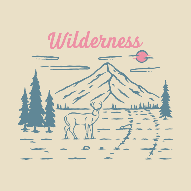 Deer Wilderness T-Shirt by LukmannHak