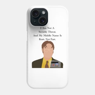 The office Dwight Schrute quote security threat, kurt not fart Phone Case