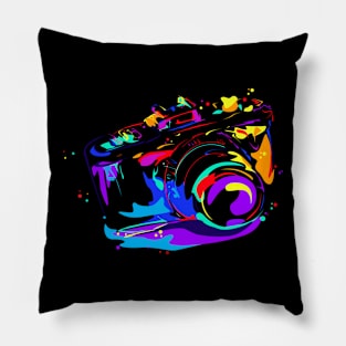 camera rainbow Pillow