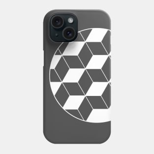 circle_of cubes in white Phone Case