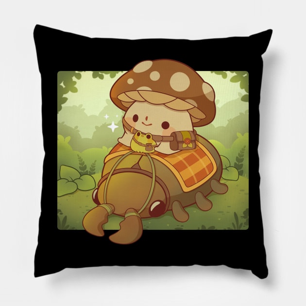 Stag beetle ride Pillow by Rihnlin