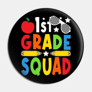 1st Grade Squad Teachers Boys Girls Funny Back To School Pin