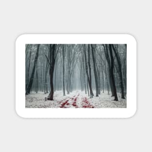 Abstract misty forest Magnet