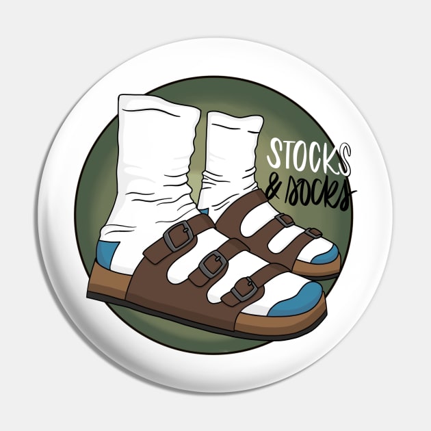 Stocks and Socks Pin by kayjocreates