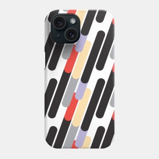 Abstract Colorful Diagonal Lines Dynamic Geometric Pattern Pop Art Phone Case