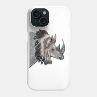 rhino indian Phone Case