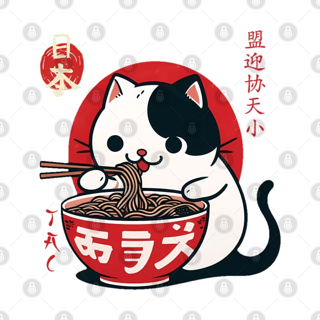 cat ramen japan by IA.PICTURE