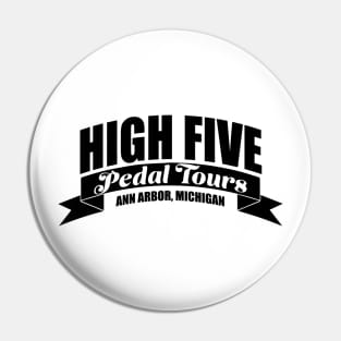 High Five Black Horizontal Pin