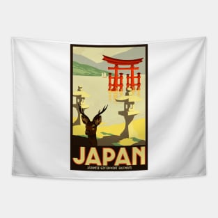 Japan - Vintage Japanese Government Railways Travel Poster Tapestry