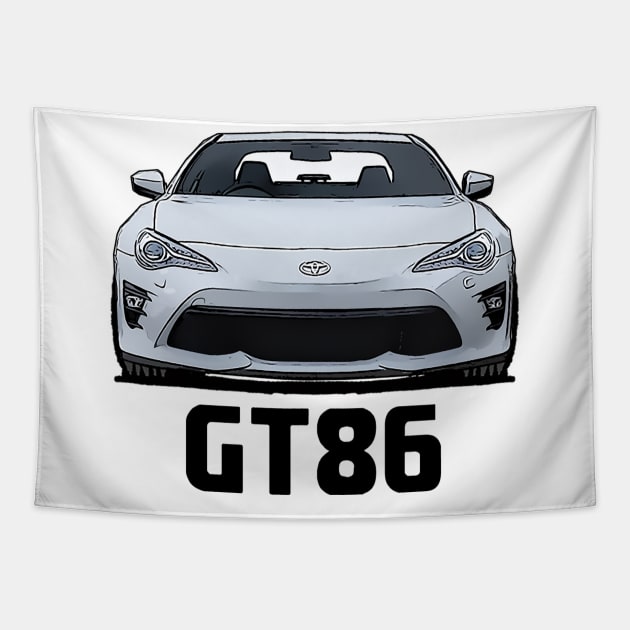 Toyota GT86/Subaru BRZ White Tapestry by Woreth