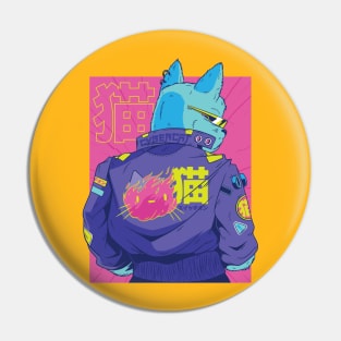 Cyberpunk Cybercat Pin