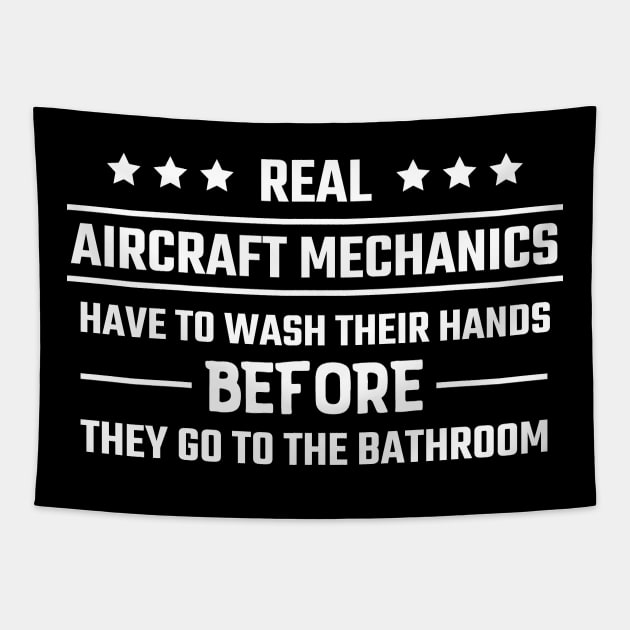 Aircraft Mechanic Funny Aviation Quote Tapestry by Huhnerdieb Apparel