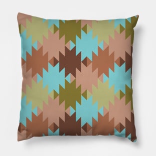 Turquoise Southwestern Neck Gator Southwestern Pillow