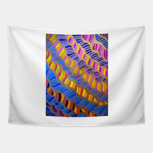 Waves of Gold 3 Tapestry by sarahkathart90