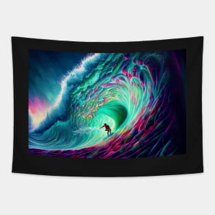 Surf Art Action Tapestry
