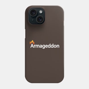 Armageddon artistic typographic artwork Phone Case