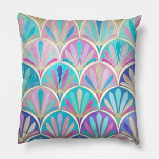 Glamorous Twenties Art Deco Pastel Pattern Pillow