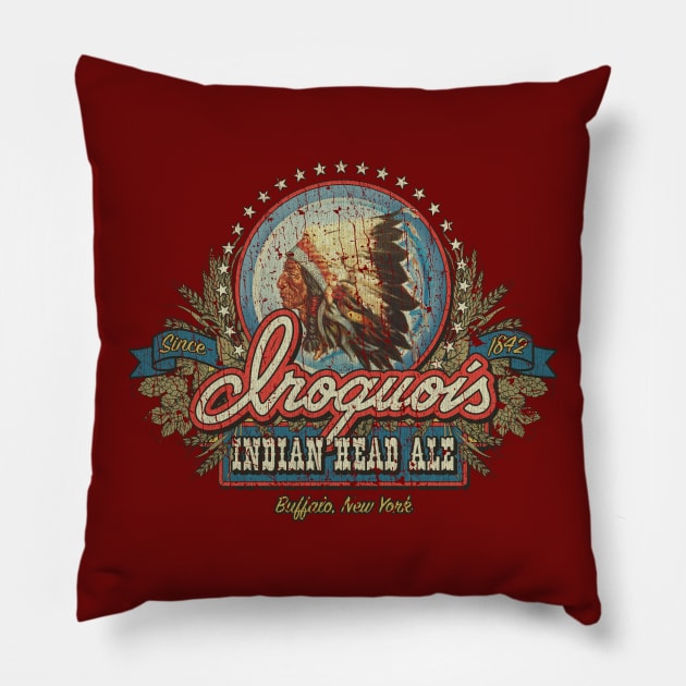 Iroquois Indianhead Ale 1842 Pillow by JCD666