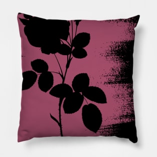 Mysterious black rose Pillow