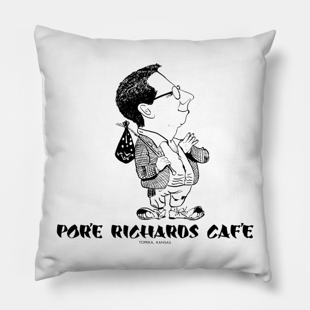 Pore Richards Black Logo Pillow by TopCityMotherland