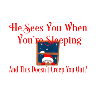 Funny Christmas Creepy Santa T-Shirt