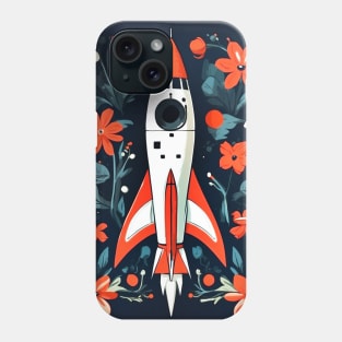 Floral Space Trip by Akbaly Phone Case