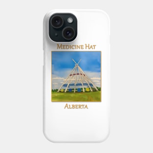 SaamisTeePee Landmark in Medicine Hat Alberta Canada - WelshDesigns Phone Case