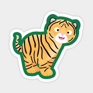 Cute happy tiger cub cartoon Magnet