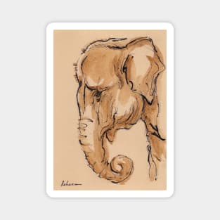 Elephant Watercolor Painting #3 Magnet