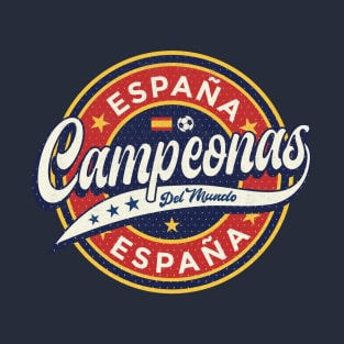 Spain World Cup Champions 2023 Soccer Badge T-Shirt