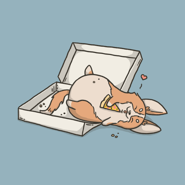 Pizza Coma Corgi by CorinnaSchlachter