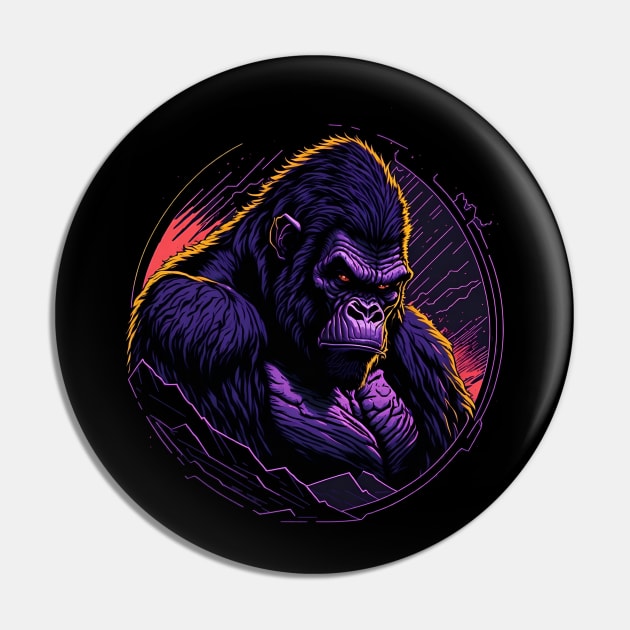 Purple Gorilla Surrounded By Mountain Pin by Trip Tank