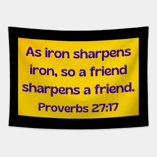 Bible Verse Proverbs 27:17 Tapestry