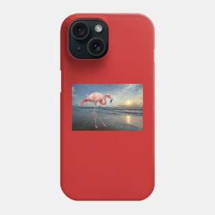 Flamingo on the Beach Phone Case