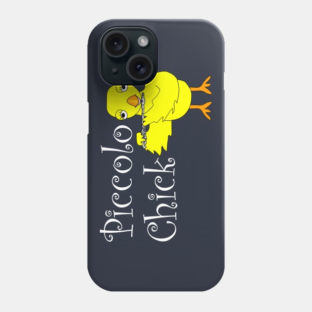 Piccolo Chick White Text Phone Case by Barthol Graphics