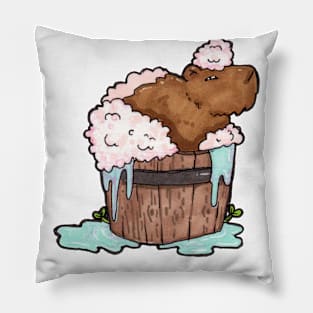 bubble bath capybara Pillow