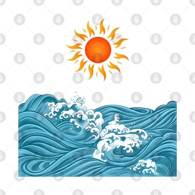 Sun and Waves by kriitiika
