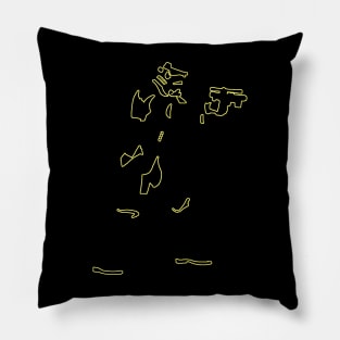 storm yellow neon Pillow