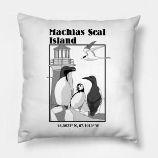 Machias Seal Island Maine Pillow