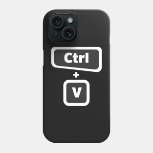 Ctrl + V  - Computer Programming - Dark Color Phone Case