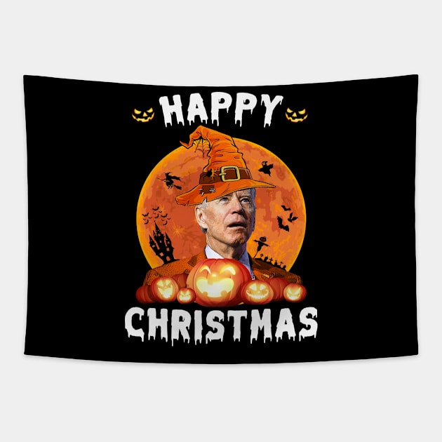 Happy Christmas Biden 2022 Halloween Costume Tapestry by petemphasis