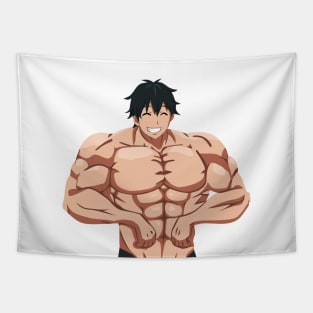 How Many Kilograms are the Dumbbells You Lift? - Machio Pose V.3 Anime Gift Tapestry