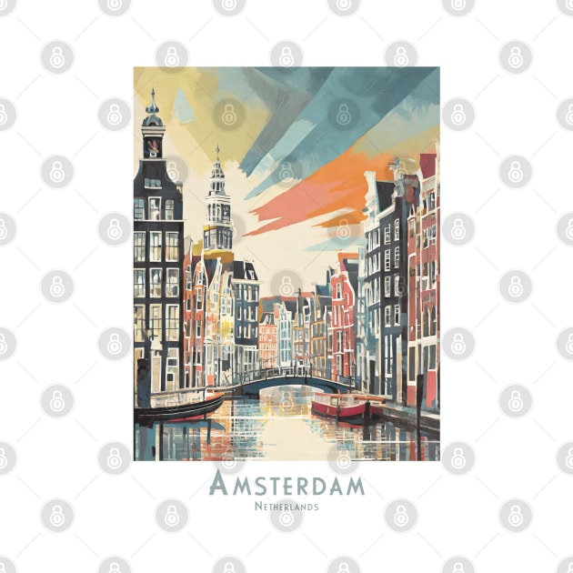 Vinatge Amsterdam Netherlands Art Print by POD24