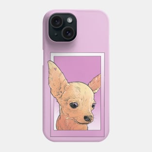 chihuahua girl in pink Phone Case