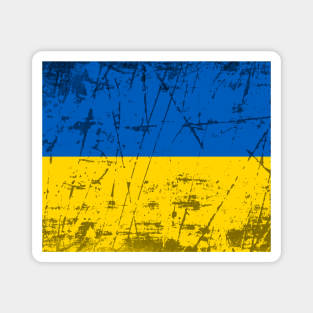 Distressed Ukrainian Flag Magnet