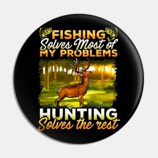 Fishing Hunting Hunter Dad's Birthday Father's Day Pin