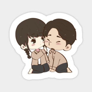 Cute couple chibi Magnet