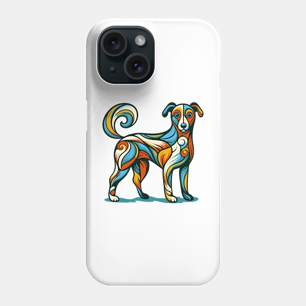 Pop art dog illustration. cubism illustration of a dog Phone Case by gblackid